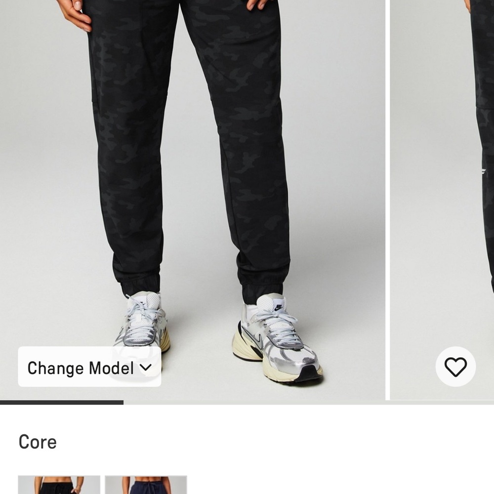 Fabletics Black Camouflage Pants